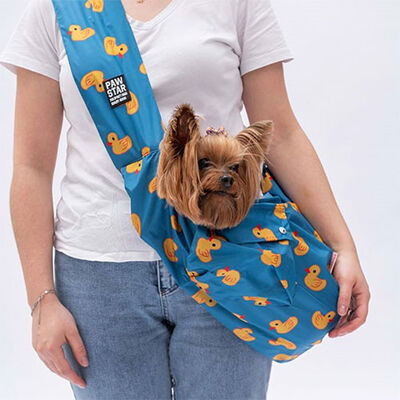 Pawstar Ördekli Crossbody Küçük Irk Köpek Taşıma Çantası 50x15x20 Cm 