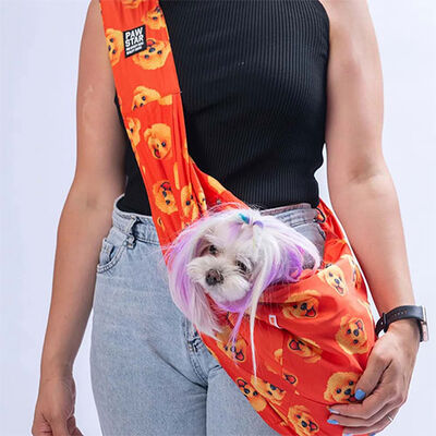 Pawstar Poodle Crossbody Küçük Irk Köpek Taşıma Çantası 50x15x20 Cm 