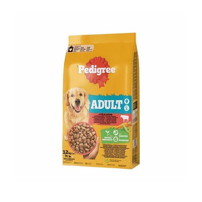Pedigree Sığır Etli ve Kümes Hayvanlı Yetişkin Köpek Maması 12 Kg 