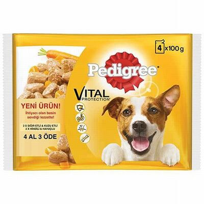 Pedigree Multipack Yetişkin Köpek Konservesi 4x100 Gr 