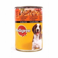 Pedigree - Pedigree Tavuklu ve Havuçlu Yetişkin Köpek Konservesi 6 Adet 400 Gr 
