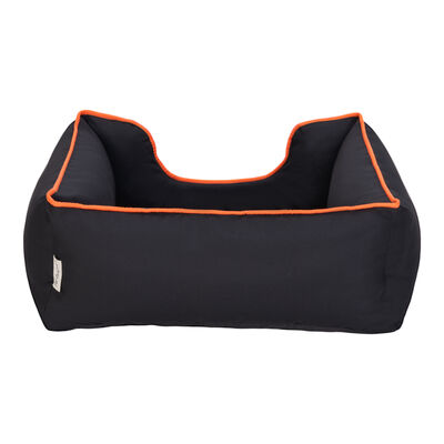 Pet Comfort Alpha Kedi ve Köpek Yatağı Siyah Turuncu Biye Small 60x50cm