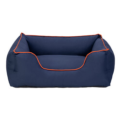 Pet Comfort - Pet Comfort Alpha Köpek Yatağı Lacivert w Turuncu Biye Medium 80x65 Cm