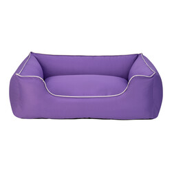 Pet Comfort - Pet Comfort Alpha Köpek Yatağı Mor w Beyaz Biye Large 105x85 Cm
