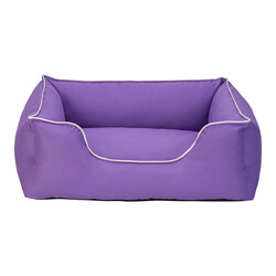 Pet Comfort - Pet Comfort Alpha Köpek Yatağı Mor w Beyaz Biye Medium 80x65 Cm