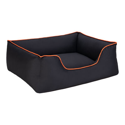 Pet Comfort Alpha Köpek Yatağı Siyah Turuncu Biye Medium 80x65 Cm