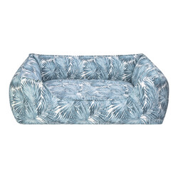 Pet Comfort - Pet Comfort Alpha Merta 02 Mavi Beyaz Köpek Yatağı Large 105x85 Cm