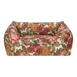 Pet Comfort - Pet Comfort Alpha Merta 07 Gül Desenli Köpek Yatağı Medium 80x65 Cm