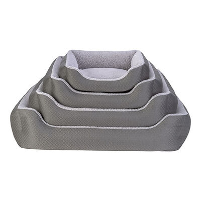 Pet Comfort Bravo Duo Kedi ve Köpek Yatağı Gri Gri Peluş Small 55x45 Cm 