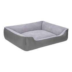 Pet Comfort Bravo Duo Peluş Köpek Yatağı Gri XL 105X80 Cm - Thumbnail