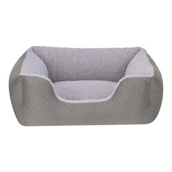 Pet Comfort - Pet Comfort Echo Kedi ve Köpek Yatağı Gri Gri Peluş Small 60x50 Cm