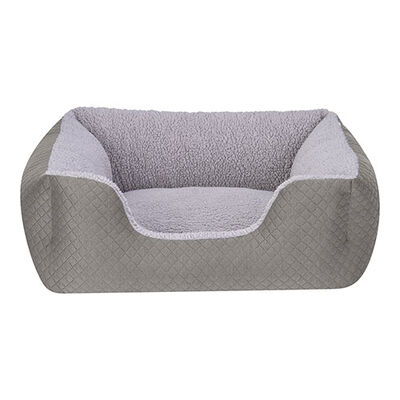 Pet Comfort Echo Kedi ve Köpek Yatağı Gri Gri Peluş Small 60x50 Cm 