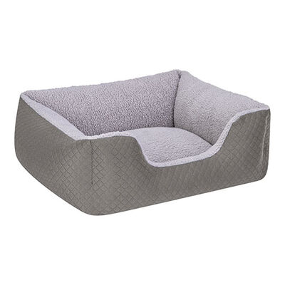 Pet Comfort Echo Kedi ve Köpek Yatağı Gri Gri Peluş Small 60x50 Cm 