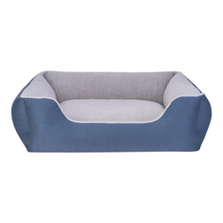 Pet Comfort - Pet Comfort Echo Köpek Yatağı Mavi Gri Peluş Large 105x80 Cm