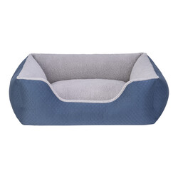 Pet Comfort - Pet Comfort Echo Köpek Yatağı Mavi Gri Peluş Medium 80x65 Cm