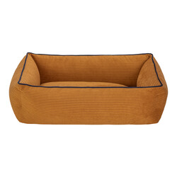 Pet Comfort - Pet Comfort Golf Kedi ve Köpek Yatağı Hardal w Parliament Mavi Biye XS 55x45 Cm