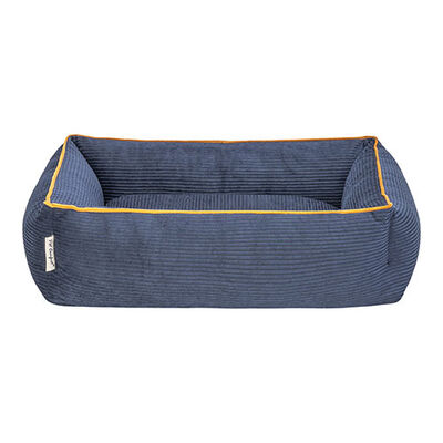 Pet Comfort Golf Kedi ve Köpek Yatağı Parliament Mavi w Hardal Biye XS 55x45cm 