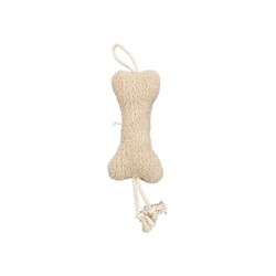 Pet Comfort - Pet Comfort İpli Peluş Kemik Köpek Oyuncağı Kahverengi 30 Cm