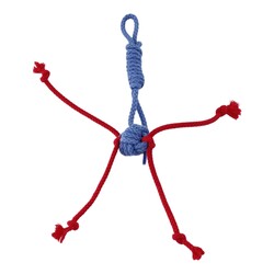Pet Comfort - Pet Comfort Pamuk İpli Kedi Oyuncağı Gri Kırmızı 25 Cm