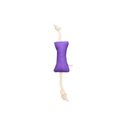 Pet Comfort - Pet Comfort Su Geçirmez İpli Kemik Köpek Oyuncağı Mor 17 Cm