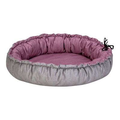 Pet Comfort Sunflower Çift Taraflı Kedi ve Köpek Yatağı Pembe Gri 85 Cm