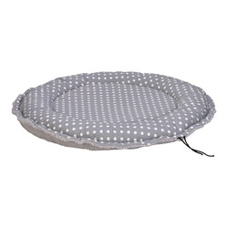 Pet Comfort Sunflower Kedi ve Köpek Yatağı Çift Taraflı Gri Dot Peluş 85 Cm - Thumbnail