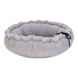 Pet Comfort - Pet Comfort Sunflower Çift Taraflı Peluş Kedi ve Köpek Yatağı Gri 60 Cm 