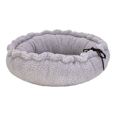 Pet Comfort Sunflower Çift Taraflı Peluş Kedi ve Köpek Yatağı Gri 60 Cm 