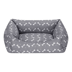Pet Comfort - Pet Comfort Uniform Bone Kedi ve Köpek Yatağı Gri Beyaz Small 40x50 Cm 
