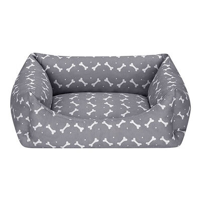 Pet Comfort Uniform Bone Kedi ve Köpek Yatağı Gri Beyaz Small 40x50 Cm 