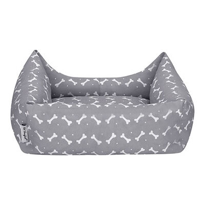 Pet Comfort Uniform Bone Kedi ve Köpek Yatağı Gri Beyaz Small 40x50 Cm 