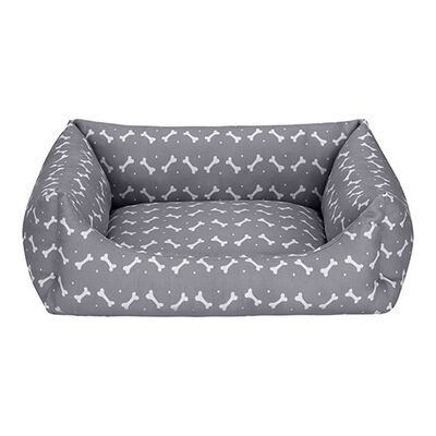 Pet Comfort Uniform Bone Kedi ve Köpek Yatağı Gri Beyaz Small 50x60 Cm 