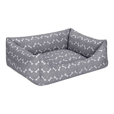 Pet Comfort Uniform Bone Kedi ve Köpek Yatağı Gri Beyaz Small 50x60 Cm 