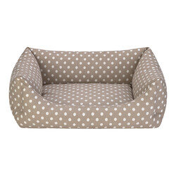 Pet Comfort - Pet Comfort Uniform Kedi ve Köpek Yatağı Bej Puantiyeli Small 50x60 Cm