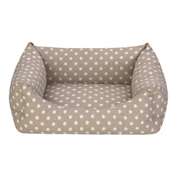 Pet Comfort - Pet Comfort Uniform Kedi ve Köpek Yatağı Bej Puantiyeli XS 50x40 Cm