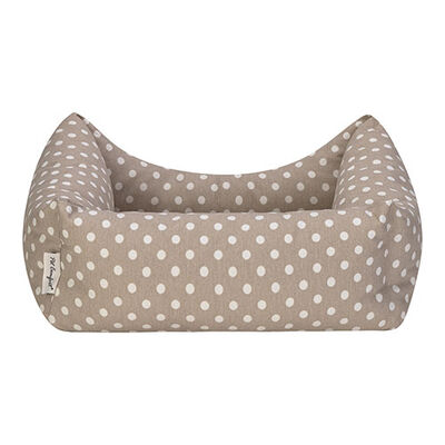 Pet Comfort Uniform Bej Puantiyeli Kedi ve Köpek Yatağı XSmall 40x50cm 