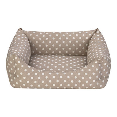 Pet Comfort Uniform Bej Puantiyeli Kedi ve Köpek Yatağı XSmall 40x50cm 