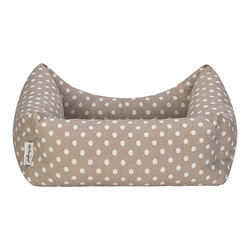 Pet Comfort Uniform Bej Puantiyeli Kedi ve Köpek Yatağı XSmall 40x50cm - Thumbnail