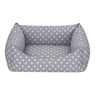 Pet Comfort Uniform Kedi ve Köpek Yatağı Gri Puantiyeli XS 40x50 Cm