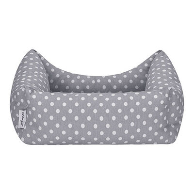 Pet Comfort Uniform Kedi ve Köpek Yatağı Gri Puantiyeli XS 40x50 Cm 