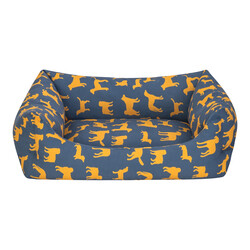 Pet Comfort - Pet Comfort Uniform Kedi ve Köpek Yatağı Lacivert Sarı Small 60x50 Cm
