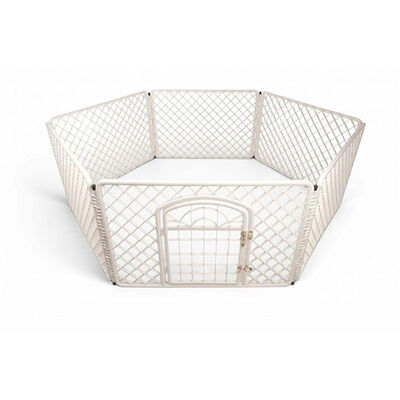 PetButik Pet Butik Plastik Köpek Oyun Bahçesi Çiti 6'lı Panel 90x60 Cm 
