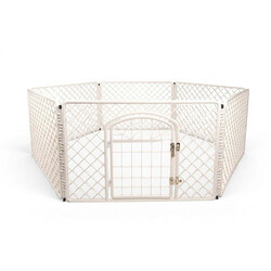 PetButik Pet Butik Plastik Köpek Oyun Bahçesi Çiti 6'lı Panel 90x60 Cm - Thumbnail