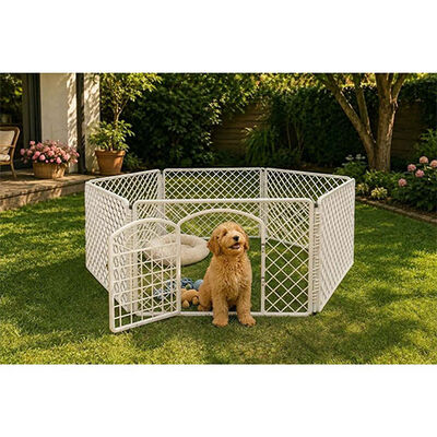 PetButik Pet Butik Plastik Köpek Oyun Bahçesi Çiti 6'lı Panel 90x60 Cm 