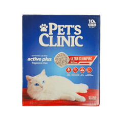 Pets Clinic - Pet's Clinic Aktif Karbonlu Tozsuz Kutulu Bentonit Kedi Kumu 2x10 Lt 