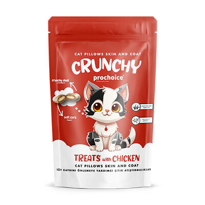 Pro Choice Crunchy Skin&Coat Tüy Kaybını Önlemeye Yardımcı Tavuklu Kedi Ödül Maması 60 Gr 