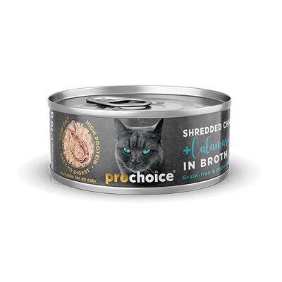 Pro Choice Hypo-Allergenic Sos İçinde Tavuklu ve Kalamarlı Tahılsız Yetişkin Kedi Konservesi 70 Gr 