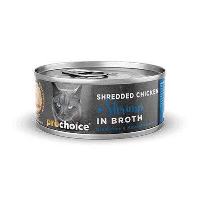 Pro Choice Hypo-Allergenic Sos İçinde Tavuklu ve Karidesli Tahılsız Yetişkin Kedi Konservesi 70 Gr 