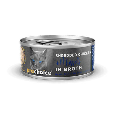 Pro Choice Hypo-Allergenic Sos İçinde Tavuklu ve Midyeli Tahılsız Yetişkin Kedi Konservesi 70 Gr 