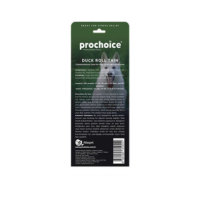 Pro Choice Ördekli Tahılsız Köpek Ödül Kemiği 2'li 12 Cm 